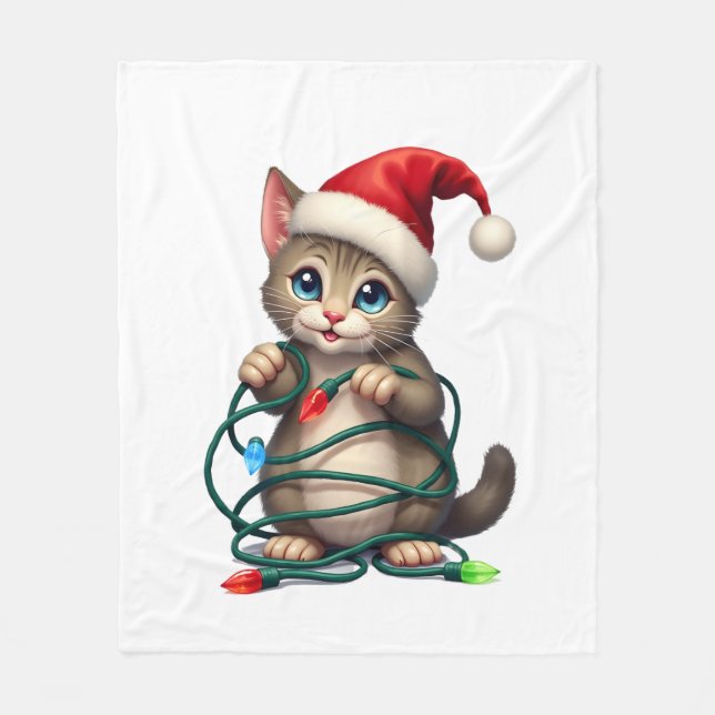 Cobertor De Velo Gato Siames Natal V-Neck (2) (Frente)