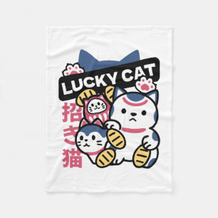 Cobertor De Velo Gato Sortudo Maneki Neko – Gato da Sorte Japonês