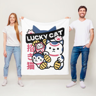 Cobertor De Velo Gato Sortudo Maneki Neko – Gato da Sorte Japonês