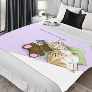 Cobertor De Velo Gato Tabby Adormecido Conforto Fofo Aconchegante L