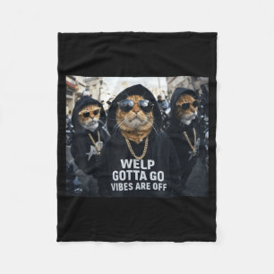 Cobertor De Velo Gato tabby engraçado filhote tem que ir dizendo sa