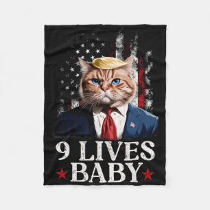 Cobertor De Velo Gato Trump 9 Vidas Por Trump 2024 Vitória Vencedor