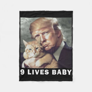 Cobertor De Velo Gato Trump 9 Vidas Por Vitória de Trump 2024 Vence