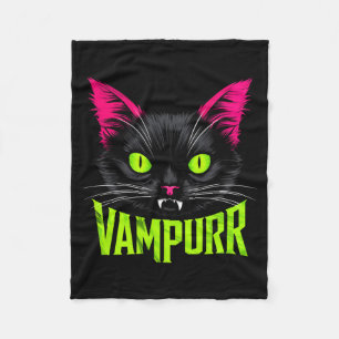 Cobertor De Velo Gato Vampurr masculino Gato Preto Assustador do Ha