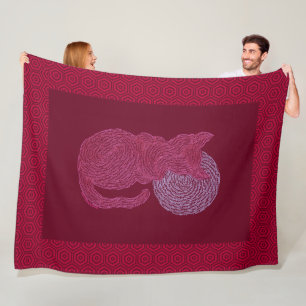 Cobertor De Velo Gato vermelho de Z e o gatinho felino do amante do