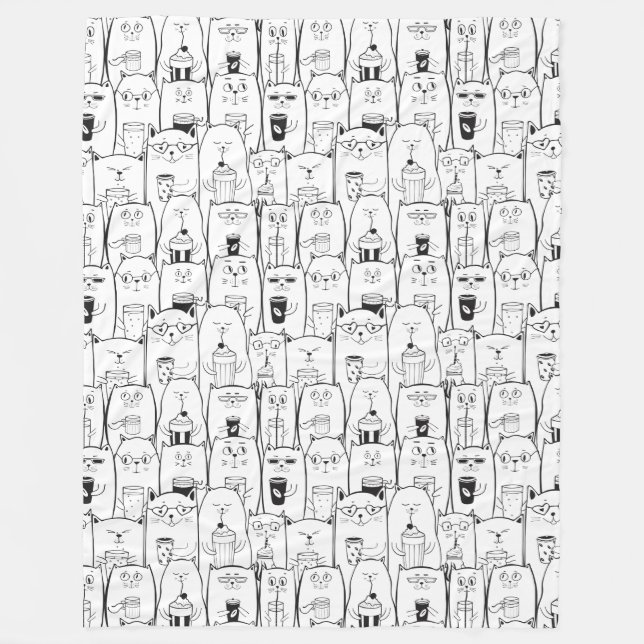 Cobertor De Velo Gatos Adoráveis (Frente)