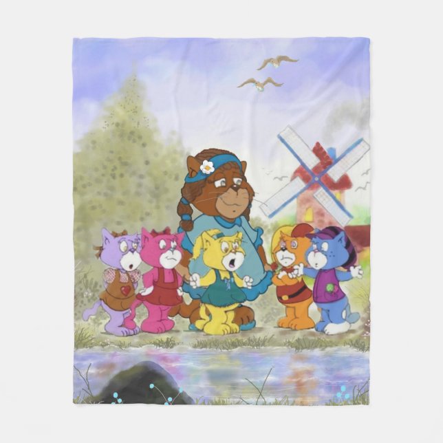 Cobertor De Velo Gatos Boomi (Frente)