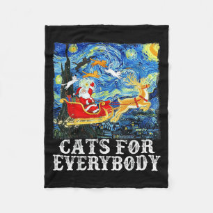 Cobertor De Velo Gatos De Natal Para Todos Papais noeis Engraçados