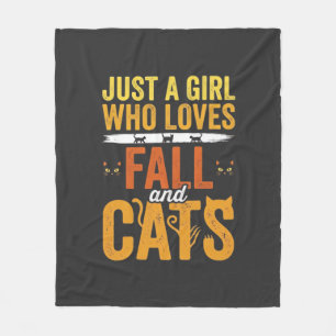 Cobertor De Velo Gatos de Outono Design de Halloween para Meninas q