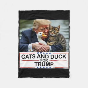 Cobertor De Velo Gatos E Patos Para Trump 2024 Gatinhos E Patos Pa