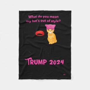 Cobertor De Velo Gatos E Senhoras De Gatos Para Trump 2024 Engraçad