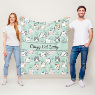 Cobertor De Velo Gatos Fofos Personalizados Verde Limão Cinza Rosa