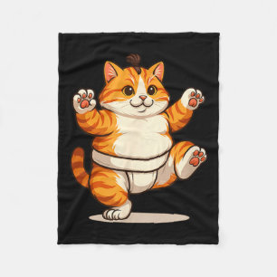 Cobertor De Velo Gatos lutando Sumô Arte Marcial Lutador de Sumô