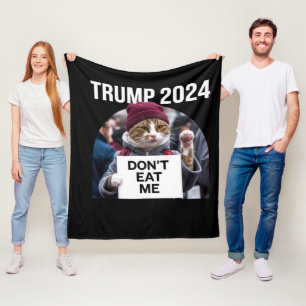 Cobertor De Velo Gatos Não Me Comam Para Trump 2024