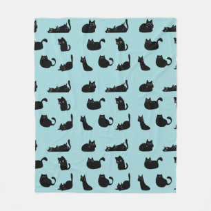 Cobertor De Velo Gatos Pretos Engraçados
