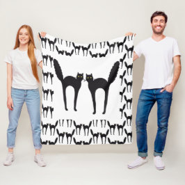 Cobertor De Velo Gatos pretos Spooked