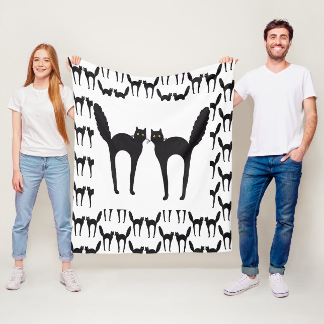 Cobertor De Velo Gatos pretos Spooked (In Situ)