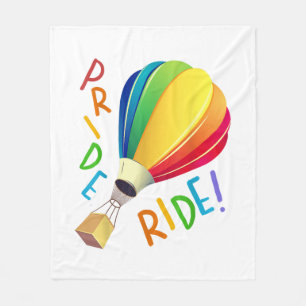 Cobertor De Velo Gay engraçados do Balão de Ar Quente do Arco-Íris