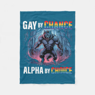 Cobertor De Velo Gay Por Acaso Escolha Alfa Lobo Alfa LGBTQ Engraça