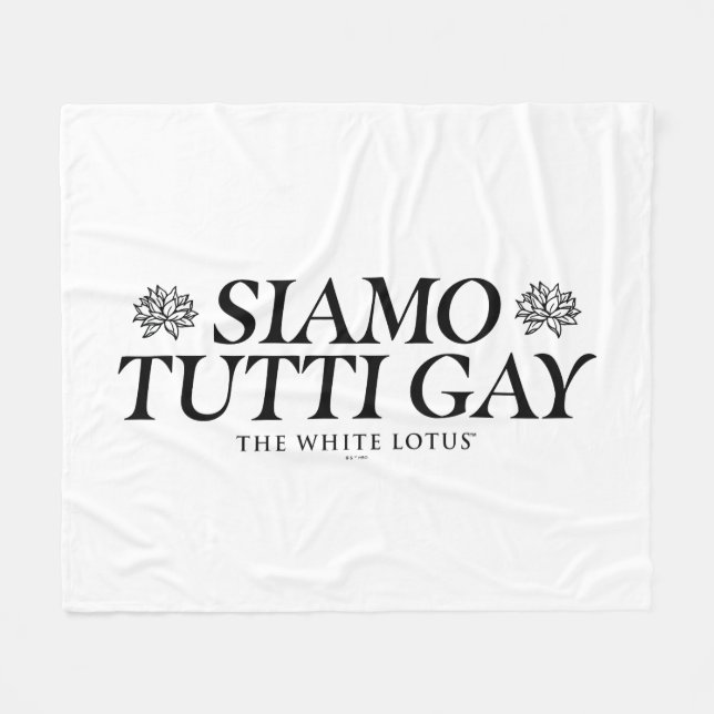 Cobertor De Velo Gay Siamo Tutti - O Lotus Branco (Frente (Horizontal))
