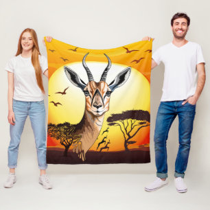 Cobertor De Velo Gazelle African Antelope Wild Animal