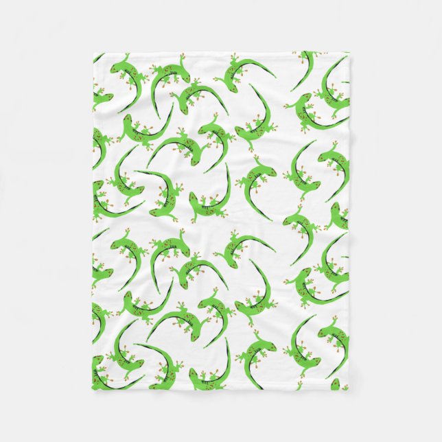 Cobertor De Velo Gecko Lizard Reptile Pattern (Frente)