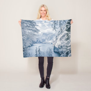 Cobertor De Velo Gelo e neve   Lago Königssee, Alemanha