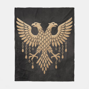 Cobertor De Velo Gêmeos Dourados Corvo Mitologia Nórdica Preto