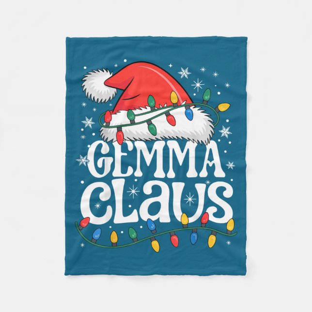 Cobertor De Velo Gemma Claus Funny Xmas Christmas Grandma Holiday S (Frente)