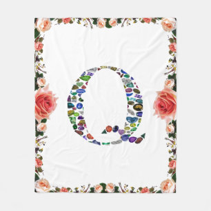 Cobertor De Velo Gemstone Monograma - Letra Q