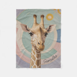 Cobertor De Velo Gentle Giant: Pastel Giraffe
