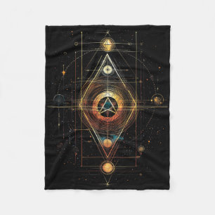 Cobertor De Velo Geometria Sagrada Cubo de Metatron Yoga Espiritual