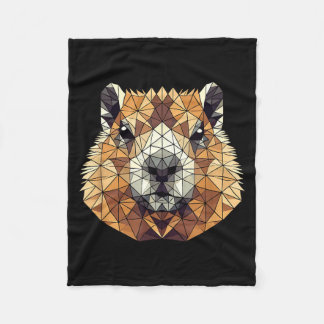Cobertor De Velo Geometric Art Groundhog Groundhogs 