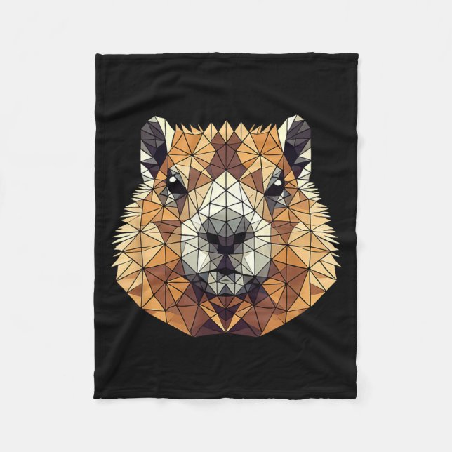 Cobertor De Velo Geometric Art Groundhog Groundhogs  (Frente)