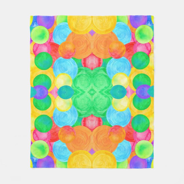 Cobertor De Velo Geometric Magical abstract color art (Frente)