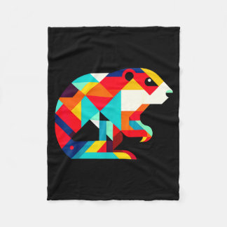 Cobertor De Velo Geometric Minimalism Modern Illustration Groundhog