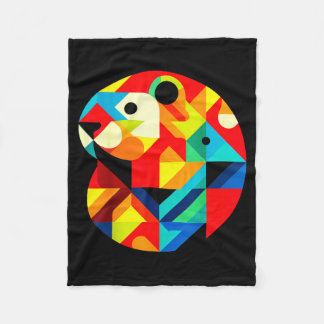 Cobertor De Velo Geometric Minimalism Modern Illustration Groundhog
