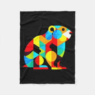 Cobertor De Velo Geometric Minimalism Modern Illustration Groundhog