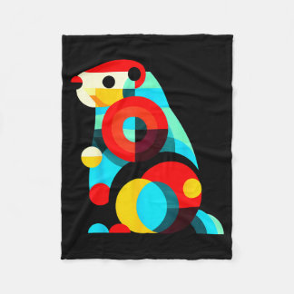 Cobertor De Velo Geometric Minimalism Modern Illustration Groundhog