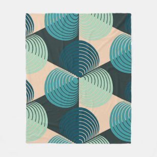 Cobertor De Velo Geométrico De Azul De Marfim: Elegância Do Azulejo