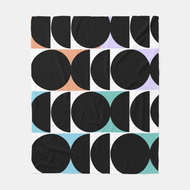 Cobertor De Velo Geométrico de Meados do Século Moderno (Frente)