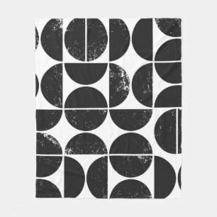 Cobertor De Velo Geométrico minimalista: semicírculos escandinavos.