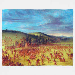 Cobertor De Velo George Catlin Jogo de bola dos Choctaw Bola Acima