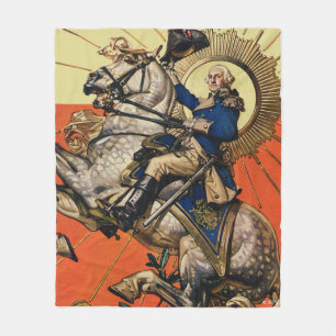 Cobertor De Velo George Washington a cavalo