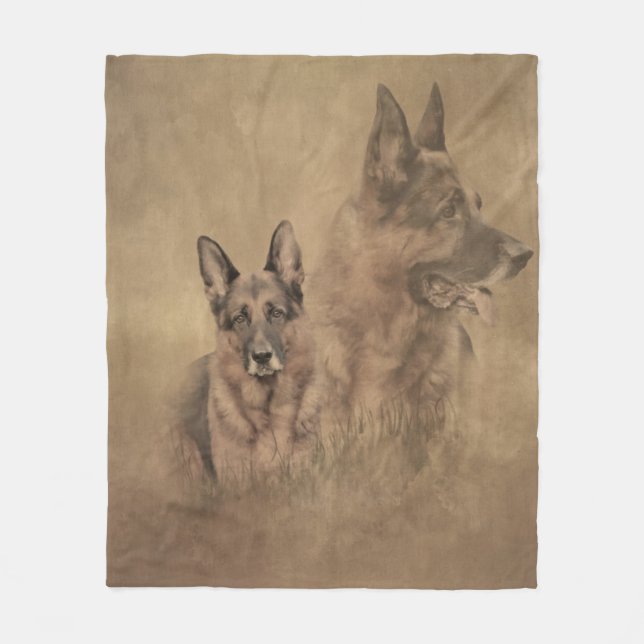 Cobertor De Velo German shepherd (Frente)