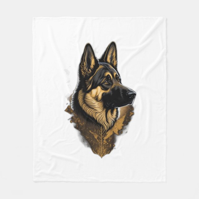 Cobertor De Velo German shepherd 004 (Frente)