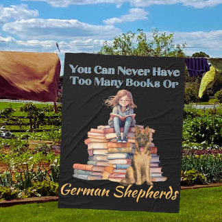Cobertor De Velo German shepherd de muitos livros