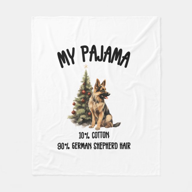 Cobertor De Velo German shepherd e Natal, Design de Cachorro Engraç (Frente)
