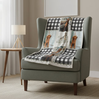 Cobertor De Velo German shepherd Gingham Verificado Pet Quatro Foto
