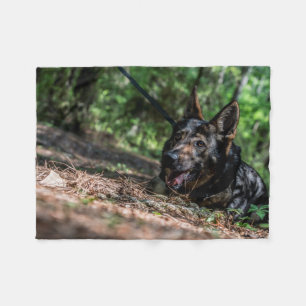 Cobertor De Velo German shepherd que descansa na máscara